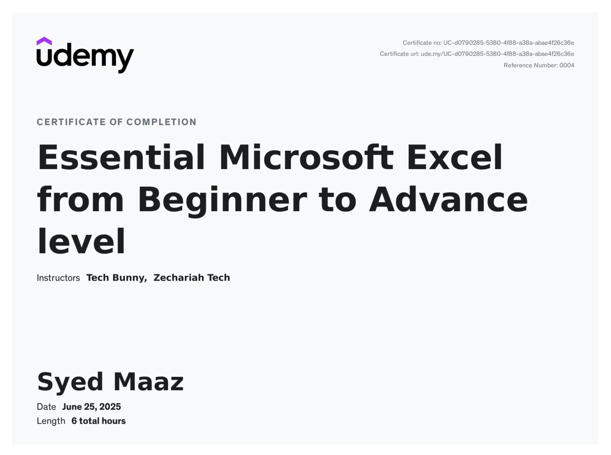 Excel Basics to Advance — 2025