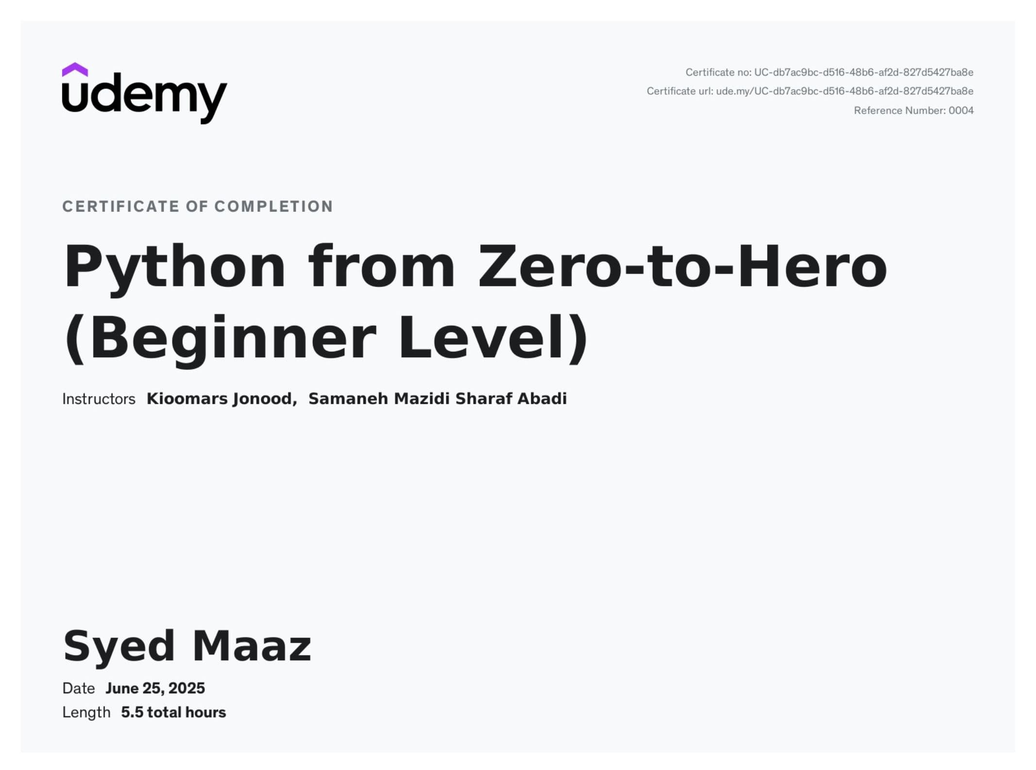 Python Zero to Hero — 2025