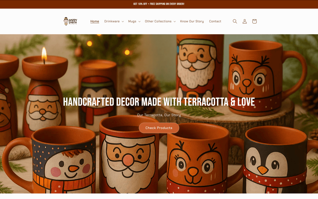 Happy Earth Studio - Shopify Website